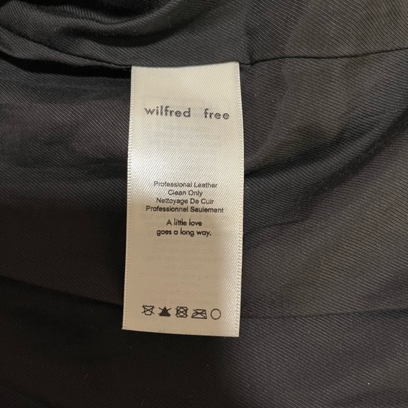 Aritzia Wilfred Free Richards Leather Biker Jacket NWOT Size xs - Picture 5 of 5